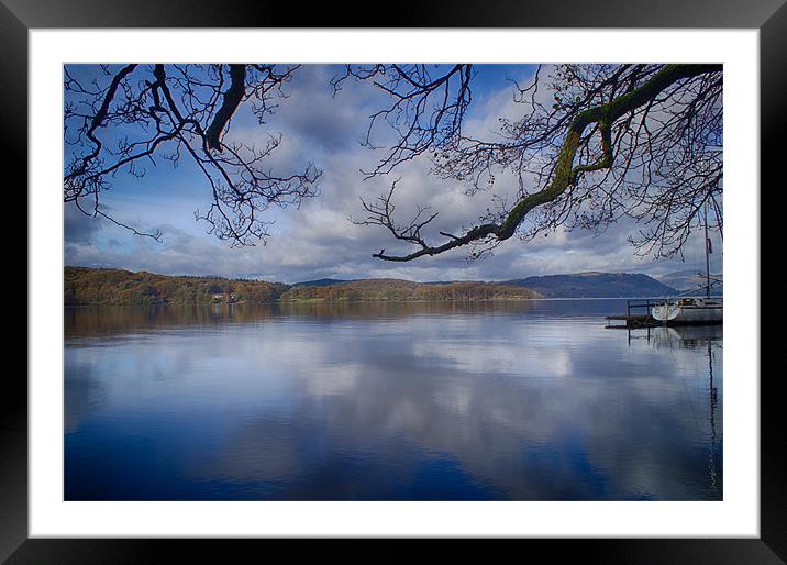 All Calm on Lake Windermere Framed Mounted Print by Alan Gregson