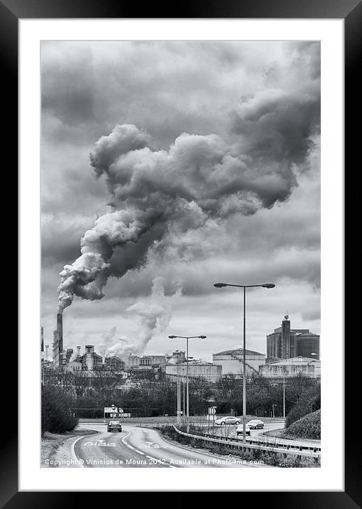 Pollution Framed Mounted Print by Vinicios de Moura