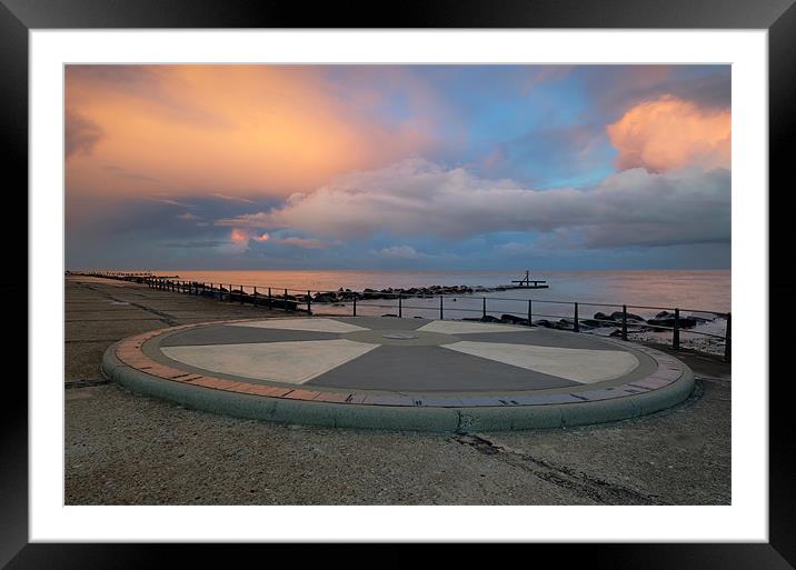 east point winter sunset Framed Mounted Print by Paul Nichols