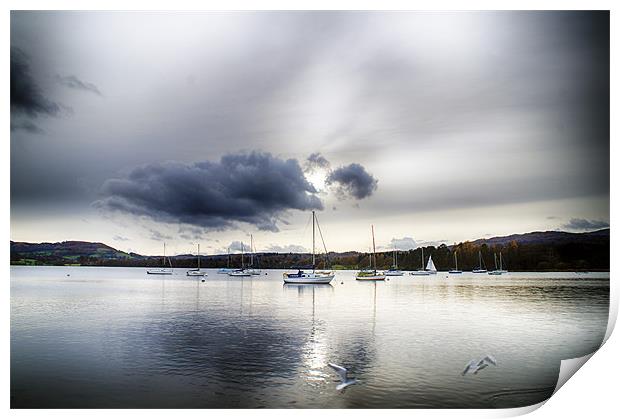 Late Afternoon on the Lake Print by Alan Gregson