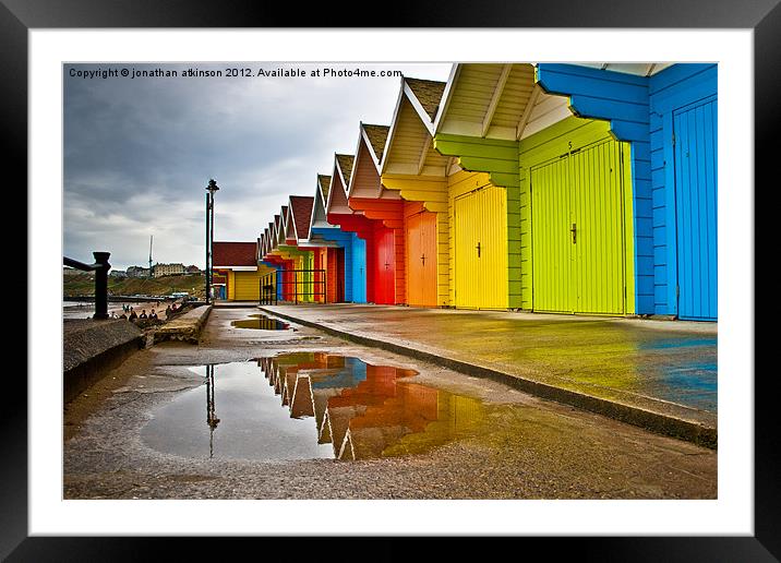 Scarborough Beach Huts Framed Mounted Print by jonathan atkinson