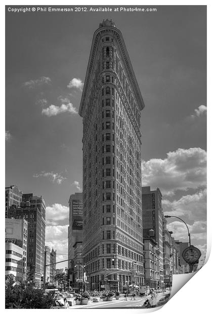 Flat Iron Building, New York Print by Phil Emmerson