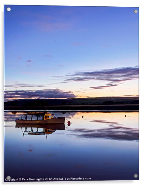 Topsham Ferry Acrylic by Pete Hemington