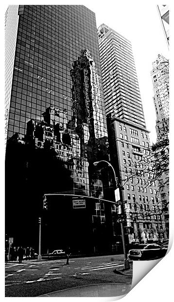 Manhattan Reflection Print by Jed Pearson