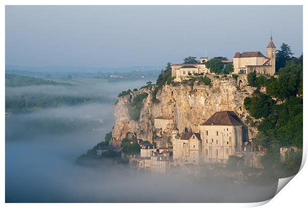 Rocamadour at Dawn Print by Tracey Whitefoot