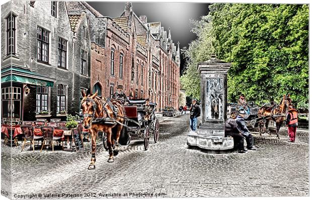 Horse & Cart Canvas Print by Valerie Paterson