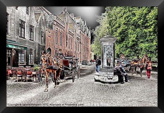 Horse & Cart Framed Print by Valerie Paterson