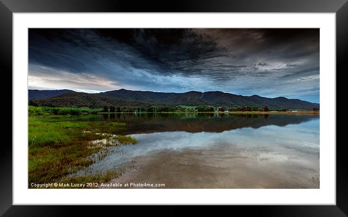 Dusk on the Lake Framed Mounted Print by Mark Lucey