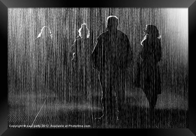 Rain Room Framed Print by paul petty
