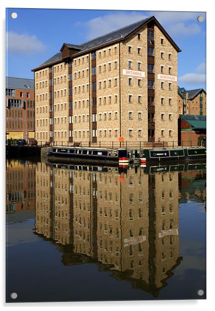 Britannia Warehouse Gloucester Docks Acrylic by Mike Gorton