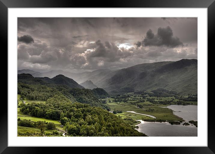 Stormy day at Derwent Water Framed Mounted Print by Pete Lawless