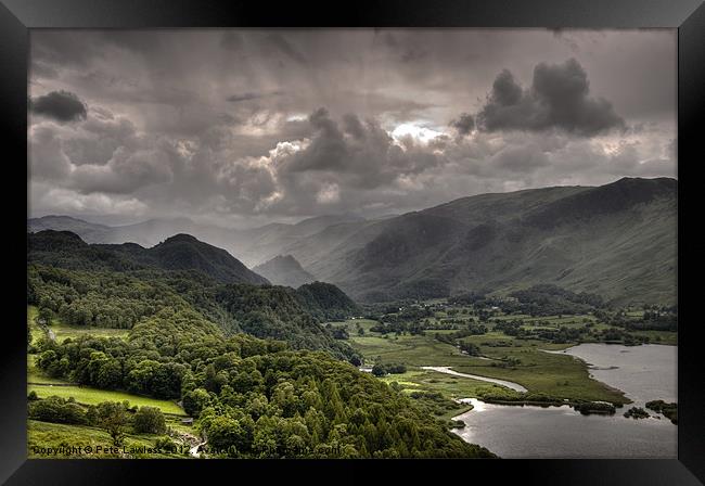 Stormy day at Derwent Water Framed Print by Pete Lawless