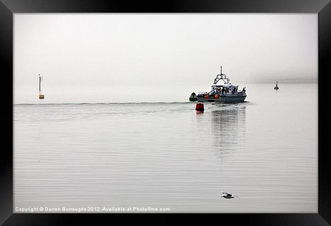 Patrolling Into The Mist Framed Print by Darren Burroughs