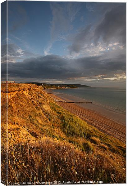Colwell Bay, Isle of Wight Canvas Print by Graham Custance