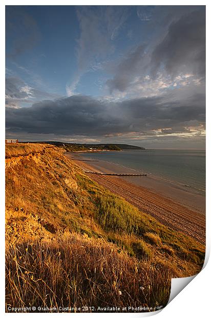 Colwell Bay, Isle of Wight Print by Graham Custance