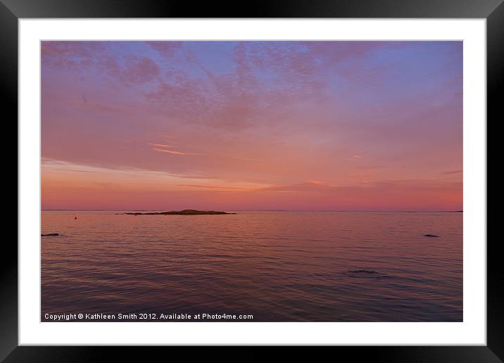 Sunset at sea Framed Mounted Print by Kathleen Smith (kbhsphoto)