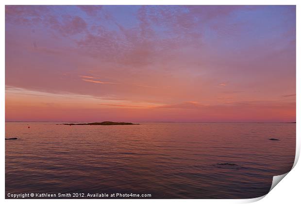 Sunset at sea Print by Kathleen Smith (kbhsphoto)