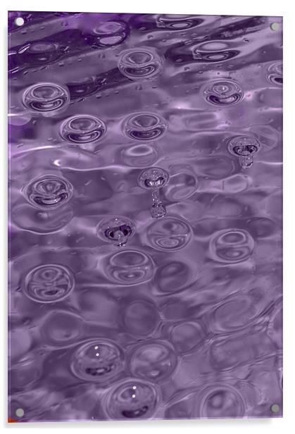 Purple Rain Acrylic by Rebecca  Young