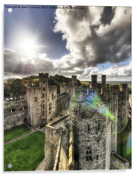 Caernarfon Castle, Wales Acrylic by Jason Connolly