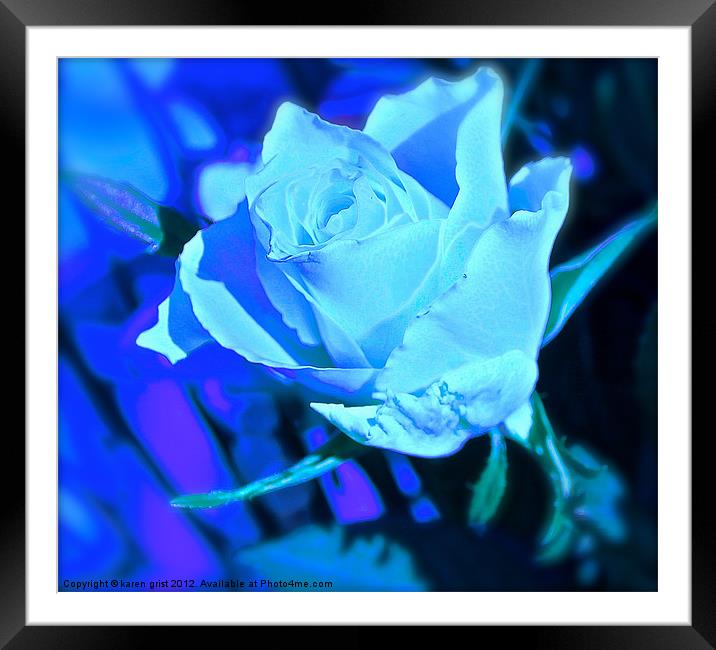 Blue days Framed Mounted Print by karen grist