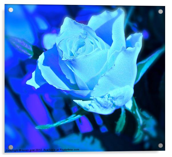 Blue days Acrylic by karen grist