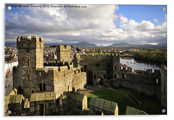 Views From Caernarfon Acrylic by Jason Connolly