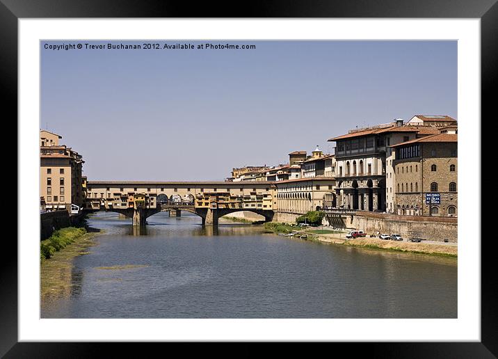 Ponte Vecchia in Florence Italy Framed Mounted Print by Trevor Buchanan