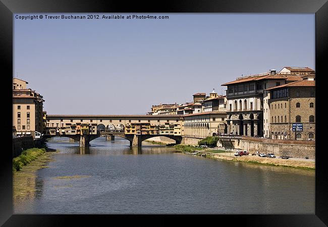 Ponte Vecchia in Florence Italy Framed Print by Trevor Buchanan