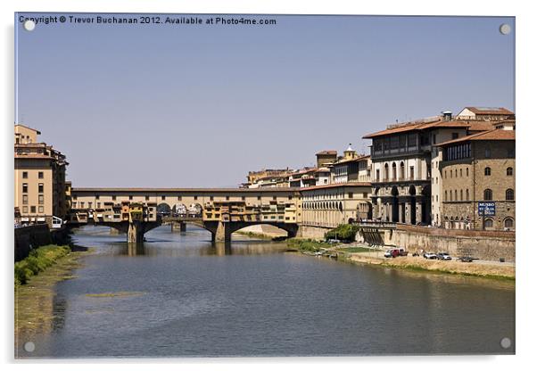 Ponte Vecchia in Florence Italy Acrylic by Trevor Buchanan