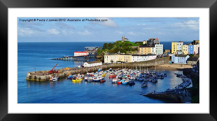 Tenby Harbour Framed Mounted Print by Paula J James