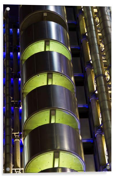 Lloyd's Building London Abstract Acrylic by David Pyatt