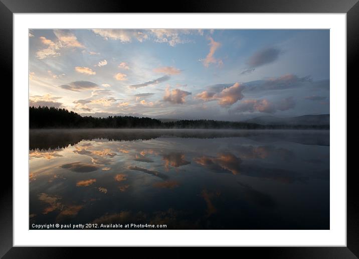 Loch Garten Sunrise Framed Mounted Print by paul petty