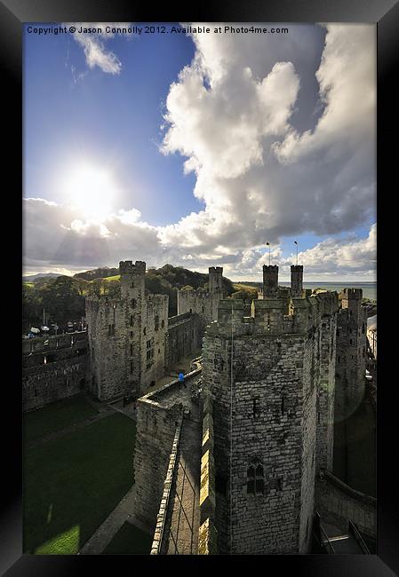 Caernarfon Castle. Framed Print by Jason Connolly