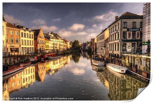 Reflections over Ghent Print by Rob Hawkins