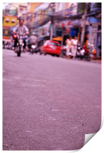 The streets of Nam Print by Kerryann Logan