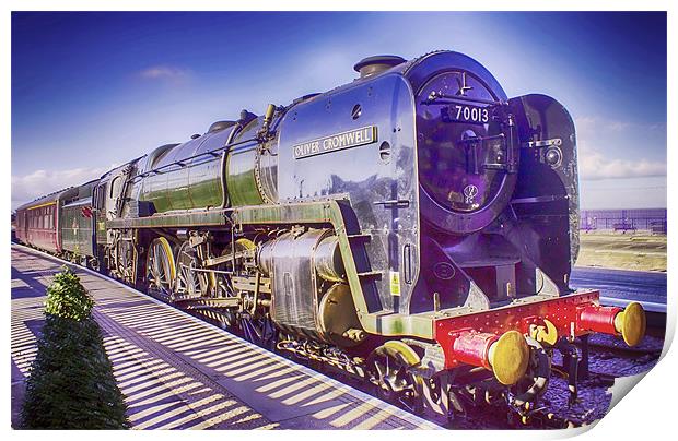 Oliver Cromwell Steam Locomotive Print by paul jenkinson