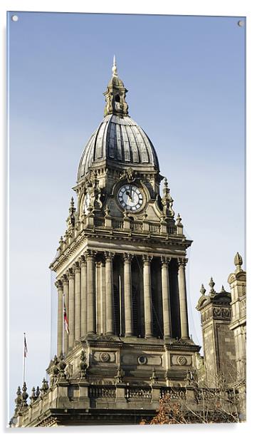 Leeds Town Hall Clock Acrylic by Sandi-Cockayne ADPS