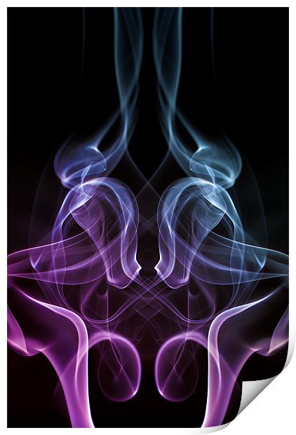Smoke Photography #1 Print by Louise Wagstaff
