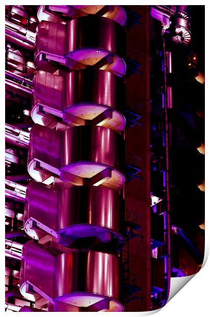 Lloyd's Building London Abstract Print by David Pyatt