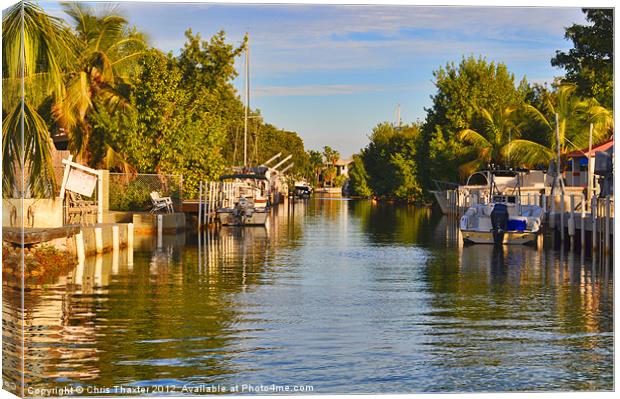 Key Largo Canal 2 Canvas Print by Chris Thaxter