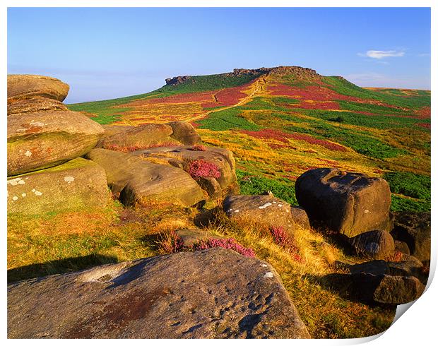 Higger Tor & Carl Wark Print by Darren Galpin