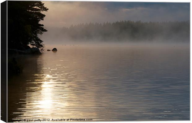 Misty Morning Loch Garten Canvas Print by paul petty