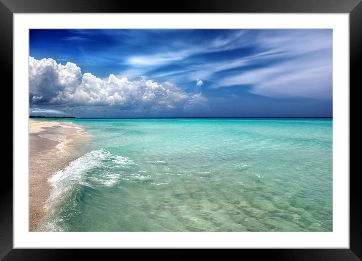 Verado Beach Cuba Framed Mounted Print by World Images