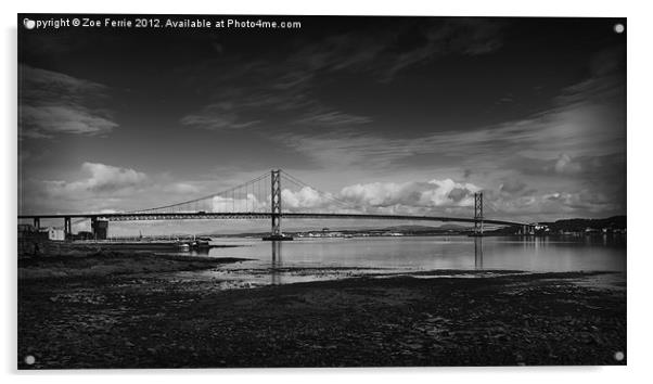 Forth Road Bridge in Scotland Acrylic by Zoe Ferrie