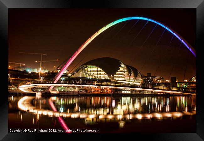 Gateshead Millennium Bridge Framed Print by Ray Pritchard