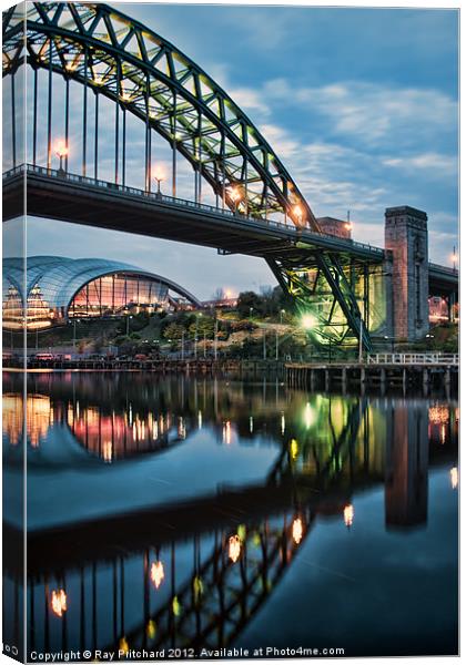 Tyne Bridge and The Sage at Newcastle Canvas Print by Ray Pritchard