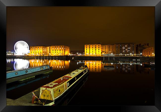 Albert Dock by night Framed Print by Paul Farrell Photography