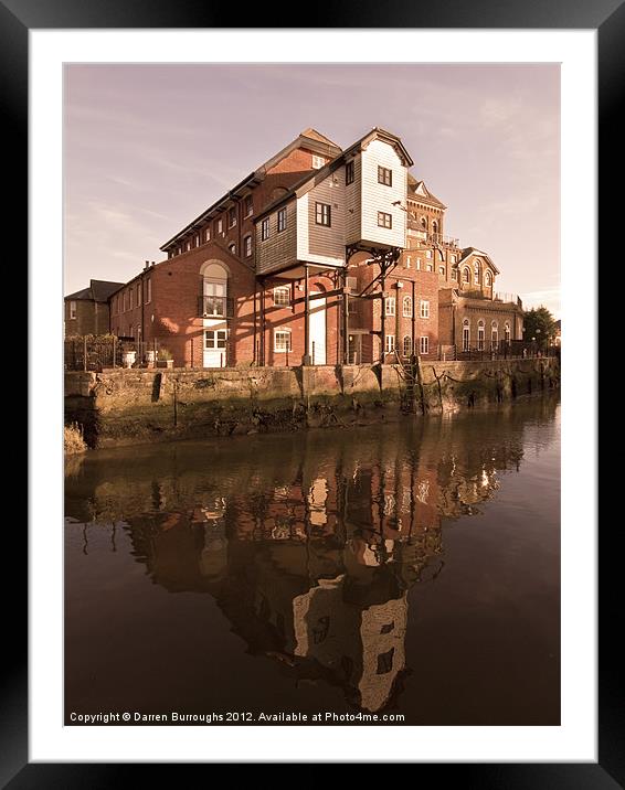 Old Flour Mill. East Street Colchester Framed Mounted Print by Darren Burroughs