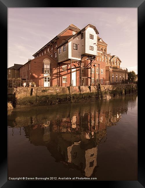 Old Flour Mill. East Street Colchester Framed Print by Darren Burroughs