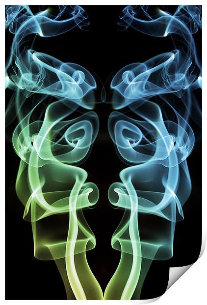 Smoke Photography #18 Print by Louise Wagstaff